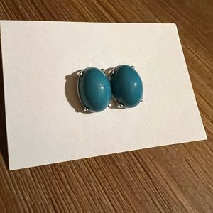 Teal resin earrings
